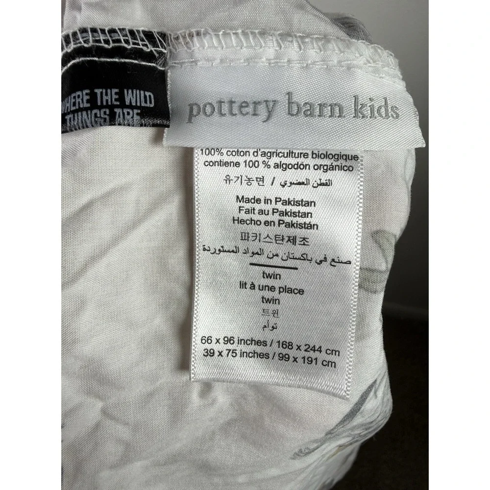 pottery barn kids twin fitted sheet where the wild things are Organic Cotton